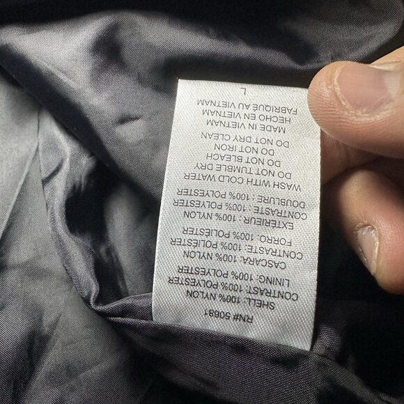 Dominos Gear Jacket Mens Size Large Black Rain Jacket Windbreaker Hooded Zip - Picture 8 of 14